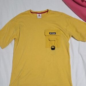 Columbia Mustard Yellow T-Shirt with Utility Pocket